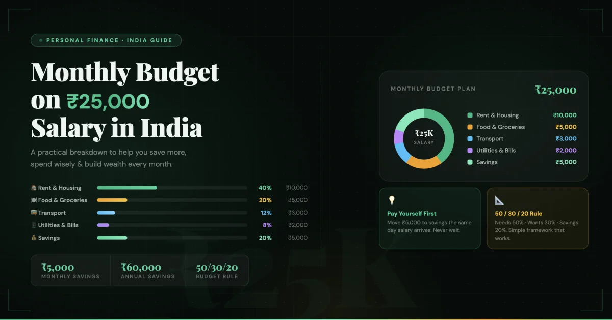 How to Make a Monthly Budget on ₹25,000 Salary in India — Save More Every Month